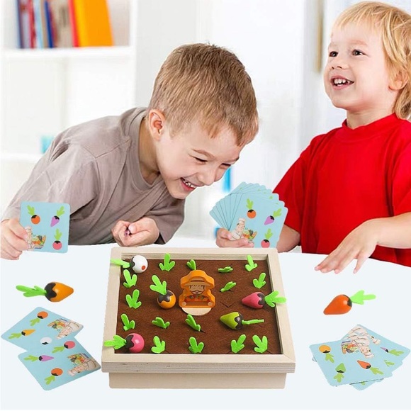 Montessori Wooden Vegetable Memory Game Toddler Learning Toy NEW - Picture 6 of 10